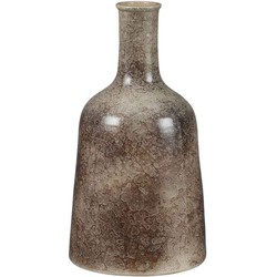 Mica Decorations oliver ronde fles bruin maat in cm: 35 x 22