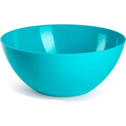 Plasticforte Serveerschaal/saladeschaal - D26 x H12 cm - kunststof - blauw - Serveerschalen