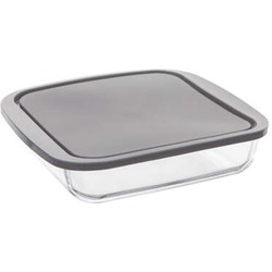 5Five Ovenschaal met deksel - borosilicaat glas - vierkant - 1.8 Liter - 22 x 22 x 5 cm - Ovenschalen