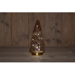 B.O.T. Tree Glass 13X28,5 cm Pink With Golden Base 10Led