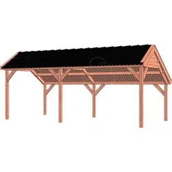 Trendhout douglas kapschuur De Deel, 680 x 340 cm