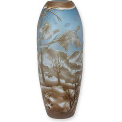 A CAMEO GLASS VASE 'WINTER LANDSCAPE'