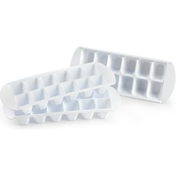 6x stuks IJsblokjes/ijsklontjes maken bakjes wit 29 x 11 cm - IJsblokjesvormen