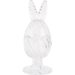Clayre & Eef Glazen potje Ei Ø 9x22 cm Transparant Glas