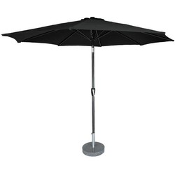 Kopu® Calma Parasol Rond 300 cm met Windvanger - Zwart