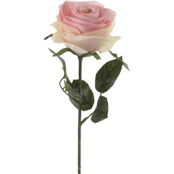 Emerald Kunstbloem roos Simone - licht roze - 45 cm - decoratie bloemen - Kunstbloemen