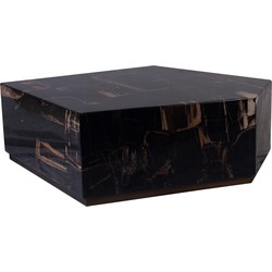 PTMD Rayn Petrified wood black coffeetable L