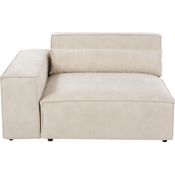 HELLNAR - Hoekmodule - Lichtbeige - Rechtszijdig - Fluweel