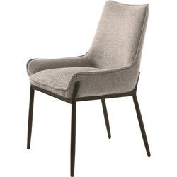 Eetkamerstoel Zandkleur Stof - 59x58x84cm - Calgary - Set van 2