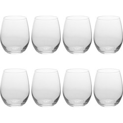 Excellent Houseware luxe sap/waterglazen - 8x stuks - 390 ml - Drinkglazen