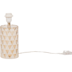 Table Lamp - Crystal Foot- Glass - Amber - E27- 19x19x20cm