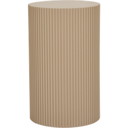 Asa houten bijzettafel donker beige - Ø 30 cm