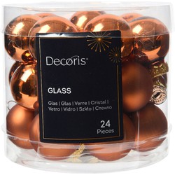 Kerstbal glas d2.5 cm w.cdr 24st