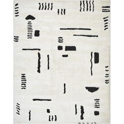 Modern Scandinavisch Tapijt RITA - Ivoor/Zwart - 200x275 cm 