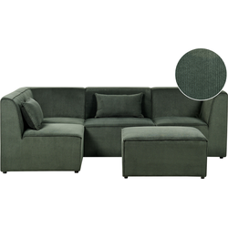 Beliani LEMVIG - Modulaire Sofa-Groen-Corduroy