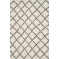 Safavieh Shaggy Indoor Woven Area Rug, Dallas Shag Collection, SGD258, in Ivory & Grey, 183 X 274 cm