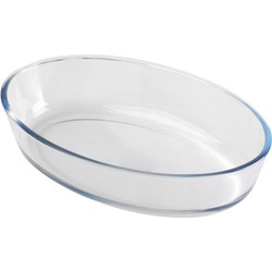 Chef Traiteur Ovenschaal van borosilicaat glas - ovaal - 2.4 Liter - 31 x 21 x 7 cm - Ovenschalen