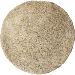 PTMD Jups Beige fabric handwoven carpet round S