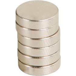 Magneet dia. 12 x 3mm 6 stuks - Velleman