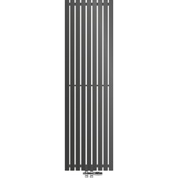 Design paneelradiator 480x1600 mm, antraciet, vloerverbindingsset