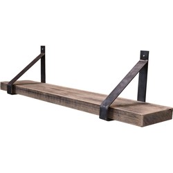 Stalen plankdrager - Set - Eiken - Wagondeel Look - 100cm