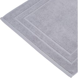 Badkamerkleed/badmat voor op de vloer zilvergrijs 50 x 70 cm - Badmatjes