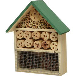 Groen insectenhotel huisje 29 cm - Insectenhotel