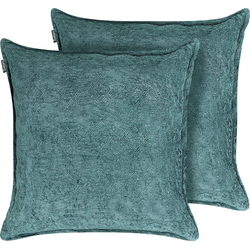 VERPIS - Sierkussen set van 2 - Blauw - 50 x 50 cm - Katoen