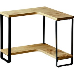 Kesper Keuken aanrecht hoek etagere - 2 niveaus - hout/metaal - organizer - 30 x 30 x 28 cm - Keukenhulphouders