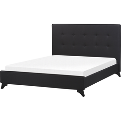 AMBASSADOR  - Tweepersoonsbed - Zwart - 140 x 200 cm - Chenille
