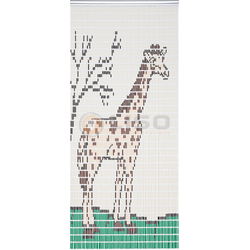 069 Vliegengordijn met Giraffe - kant en klaar 92 x 209