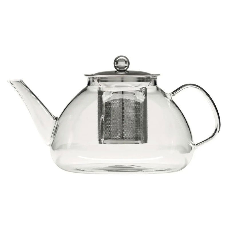 Secret de Gourmet - Theepot - glas/rvs - met filter - 1300 ml - Theepotten - 