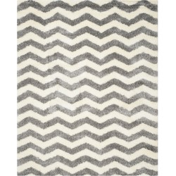 Safavieh Shaggy Indoor Woven Area Rug, Montreal Shag Collection, SGM846, in Ivory & Grey, 201 X 290 cm