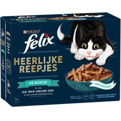 Heerlijke reepjes vis selectie 12x80g kattenvoer