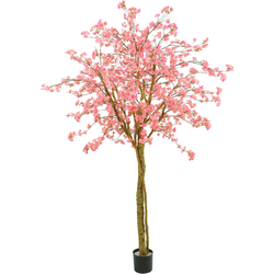 Greenmoods Kunstboom Kersenbloesem - Prunus serrulata - Nep plant - Volledig boeket - 240cm - Roze