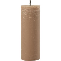 J-line - Buitenkaars Pilaar Paraffine Taupe Extra Large-50uren - 28x10x10cm