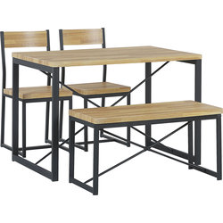 FLIXTON - Eetkamerset - Lichte houtkleur  - MDF