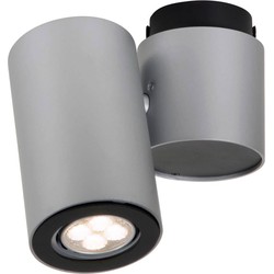 Plafondlamp wit of grijs richtbaar GU10x1 15cm H