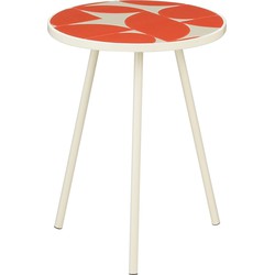 Mica Decorations Tuintafel Bologna - 39x39x51 cm - Ijzer - Rood