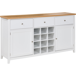 LUCASTON - Wijnkast - Wit - MDF