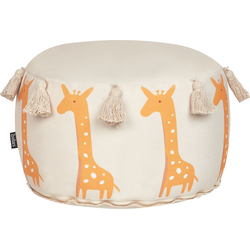 KARTEE - Poef - Beige - 45 x 25 cm - Katoen