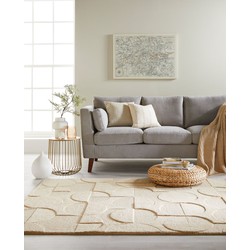 Modern Wollen vloerkleed - Gigi Naturel / Beige