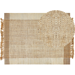 Beliani DEDEMLI - Gevlochten-Beige-Jute