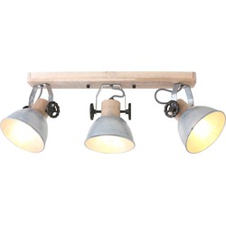 Trendy Opbouwspot Lumen Hout 3-lichts