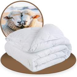 Zavelo 4-Seizoenen Texels Waddenwol Dekbed Comfort-1-persoons (140x220 cm)