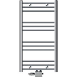 Badkamerradiator Sahara 500 x 800 mm chroom gebogen met middenaansluiting