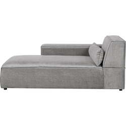 HELLNAR - Chaise longue - Grijs - Rechtszijdig - Polyester