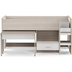 Combinatiebed met bureau 1 lade 90x200 cm lattenbodem inbegrepen L120,9 cm - NANO
