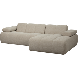 WOOOD Mojo Chaise Longue Bank Rechts - Bouclé - Beige Melange