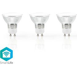 Nedis WIFILW31CRGU10 Wi-fi Smart Led-lamp Warm Wit Gu10 3-pack